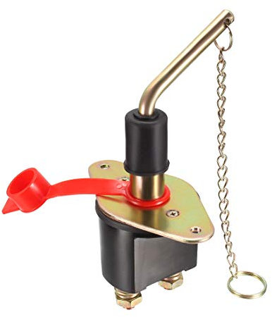 sourcing map 60V Battery Isolator Disconnect Heavy-Duty Cut Off Power Switch with Removable Key for Marine Boat RV ATV