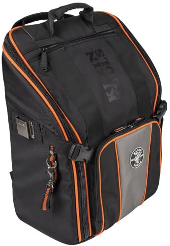 Backpack Tool Bag, Heavy Duty Tool Organizer, 21 Pockets and Large Interior, Includes Flashlight with Work Light Klein Tools 55655