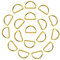 Trimming Shop Non Welded Metal D Ring Fasteners Durable Buckles for Handbag, Backpack, Webbing Strap, Purse, Dog Collars, Belts, DIY Accessories, 25mm, Gold, 10pcs