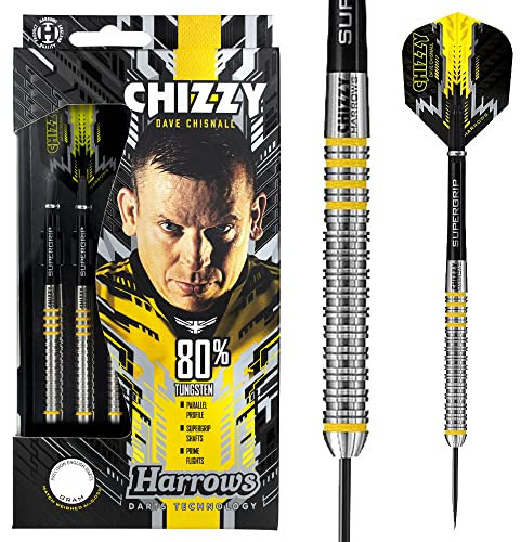 Harrows Steel Darts Dave Chisnall Chizzy 80% Tungsten Steeltip Dart Steeldart (25 Gr)