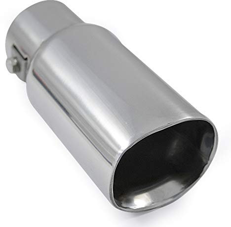 Universal Auspuffblende Endrohr Endrohr Sport Schalldämpfer Edelstahl 43mm Chrom
