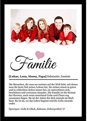SCHILDER HIMMEL Freundschaft Holz-Poster mit Wunschbild/Name | Familie Geschenk | Wandbilder | Geburtstag | Wanddeko Deko Dekortion | Liebe Herz | Geschenk für die Liebsten