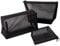 Mesh Kosmetiktasche mit Reißverschluss, Praktischer Dame Make-Up Beutel Modische Kulturtasche Kosmetikbeutel 3er Set Größen Schwarz Reise Kulturbeutel für Flugreise, Flugzeug, Badezimmer