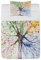ABAKUHAUS Baum Mikrofaser Tagesdecken Set, 4 Jahreszeiten Bunte, weiches Bettwäscheset mit Kissenbezügen und Steppdecke, 170 cm x 220 cm, Gelb Blau