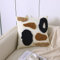 MWMG Zierkissenbezüge 1 Stück Kissenbezüge, Beige Sofakissen 45X45 cm Baumwolle, Boho Deko Kissenhülle Schwarze Abstrakte Kunst Getuftet Dekokissen Kissenbezug für Sofa Kissen Wohnzimmer,Beige Brown