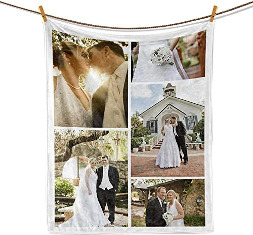 UOOYAA Personalisierte Decke Mit Foto,Fotodecke Mit Eigenem Foto,Worten Bild Collage Individuelle Decken,Super Weich Flauschige Decke Geschenk für Freunden Familie Baby Haustier (5A Foto-140 * 180)