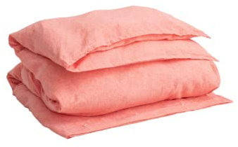 GANT Cotton Linen Bettdeckenbezug einzeln 155x220cm Farbe Strong Coral
