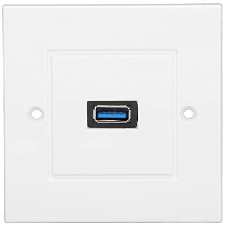 1 USB 3.0 A Wall Plate, USB Wall Charger Outlet Mount Socket Face Plate Panel Cover, for Home Office Hotel