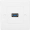 1 Placa de Pared USB 3.0 A, Cubierta de Panel de Placa Frontal de Enchufe de Montaje de Salida de Cargador de Pared USB, para Hotel de Oficina en Casa