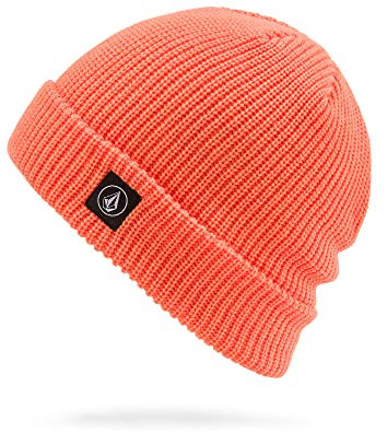 Volcom Damen Full Stone Beanie-Mütze, Orange Glow, Einheitsgröße