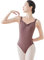 Daydance Trikot für Teenager und Damen, für Ballett, Tanks, ärmellos, Gymnastikanzug, braun, Large