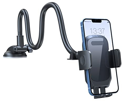 Cricia Telefonhalterung Auto, Telefonhalter Auto, Saugnapf Windschutzscheibe, Telefonhalterung LKW, lange Arm Windschutzscheibe