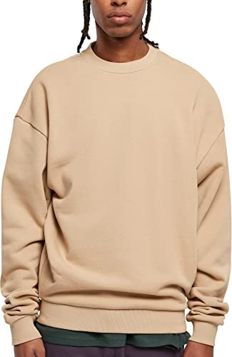 Urban Classics Herren Ultra Heavy Crew Sweatshirt, unionbeige, M