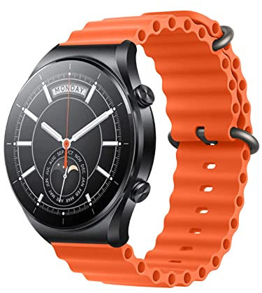 Sport Armbänder Kompatibel mit Xiaomi Mi Watch/Xiaomi Watch S1 / Watch S1 Active Silikon Ersatzband Für Damen Herren Armband (Orange)