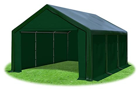 Stabilezelte Partyzelt 4x6m Modular Professional PVC 500 g/m² geschlossen GRÜN