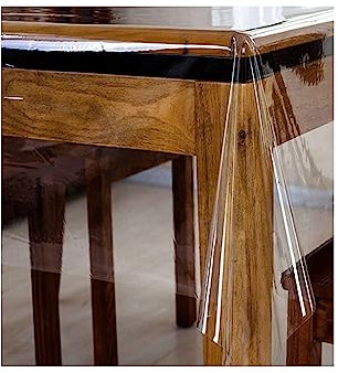 Artwelt Tischdecke Transparent Tischfolie 0.22mm Ideal für Geburtstagsfeiern Karneval Babypartys Glasklar Tischschutz Wasserdicht Abwaschbar Wunschmaß Fettdicht Tischschutzfolie (280cm X 140cm)