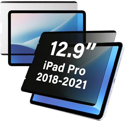 SenseAGE Protecteur d'écran de confidentialité magnétique pour iPad Pro 12,9 2018/2020/2021 générations, antireflet & lumière bleue, fixation facile, filtre de confidentialité sans bulles