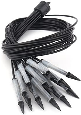 XINHUIPART Adaptador de fontanería de jardín, 2 piezas de 16 cabezales, juego de goteros de jardinería, bonsái, sistema de riego por goteo, lanzador de flechas, aspersor de plantas