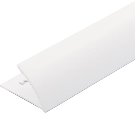 Round Edge PVC Tile Trims Quadrant Tile - White, 8mm Depth - 2500mm Long