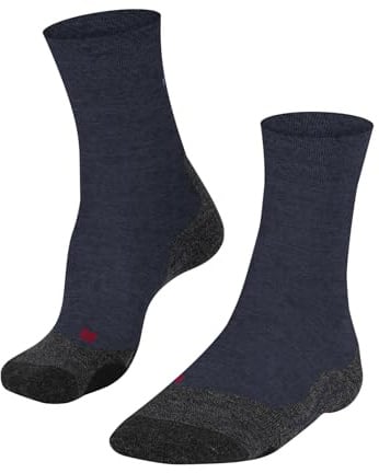 FALKE Herren TK2 Melange Wandersocken atmungsaktiv schnelltrocknende klimaregulierende geruchshemmende Wolle Funktionsmaterial mittelstarke Polsterung antiblasen warm Trekkingsocken Thermo 1 Paar | Hoher Komfort im Mittelgebirge