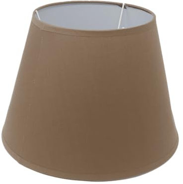 Lampenschirm kegelförmig aus Stoff H 17.5 x Ø 25 cm für Tisch - Stehlampen (hellbraun)