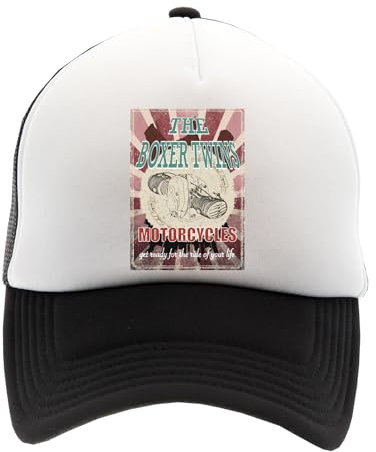 Generisch Boxer Twins Motorcycles Herren Kappe Baseball Unisex Herren Damen Erwachsene Einstellbar Cap Unisex Men's Women's