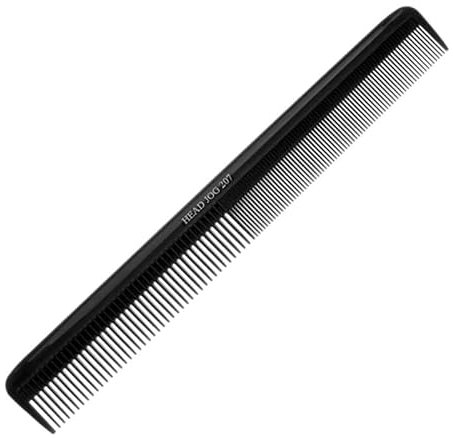 Head Jog 207 Cutting Comb. Professional Fine Styling Hair Comb For Cutting, Sectioning & Styling. Anti Static, Heat Resistant Medium & Fine Tooth Combs For Men & Women.