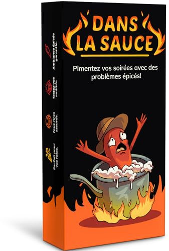 Oh Happy Games - Dans la Sauce - Action/Verité Extrême - Mettez Le Feu à Vos Soirées avec des Problèmes Épicés ! Jeu de société Adulte, Jeu d'ambiance, Jeu Entre Amis