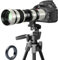 Obiettivo EF per Canon - Teleobiettivo 420-800mm f/8.3 Zoom Obiettivi Manuale per Canon EOS Rebel SL3 SL2 T8i T7 T7i T6 T6i 850D 800D 750D 250D 200D 90D 80D 77D 4000D 3000D 1500D 6DII/5DIV/IDXIII DSLR