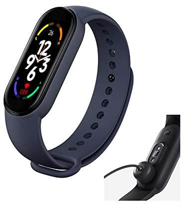 M7 Smart Watch per uomini donne, impermeabile sport Smart Watch frequenza cardiaca pressione sanguigna Monitor Fitness Tracker braccialetto intelligente per Android per IOS (Blu)