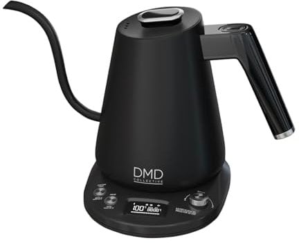 DMD® | Electric Gooseneck Kettle Digital Display | Pour-Over Kettle, 8mm Spout | Coffee and Tea Kettle 1L Energy-Efficient | 40-100°C Temp Control DMDK2