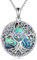 YFN Baum des Lebens Halskette Sterling Silber Claddagh Baum Anhänger Schmuck Irish Claddagh Geschenke für Damen Herren