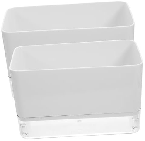 Milisten 2pièces Pot De Fleurs Auto-Irrigation Transparent à Double De Conteneurs pour Plantes Intérieur pour Maison Bureau Et Jardin