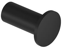 COSMIC Architect Sp Porte-manteau Mural de Design Circulaire et Minimaliste. Crochet pour Serviettes avec Fixation par Vis. Accessoire en Métal pour la Salle de Bain de Couleur Noire Brossée