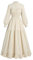CR ROLECOS Victorian Dress for Women Long Sleeve Edwardian Dress Medieval Renaissance Costume Beige Dress M