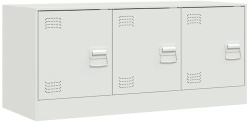 vidaXL TV-Schrank Weiß 99x39x44 cm Stahl