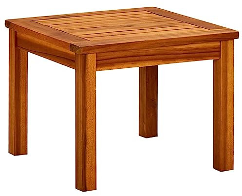 AJJHUUKI Home Items, Garten-Couchtisch, 45 x 45 x 36 cm, massives Akazienholz, Anzugmöbel