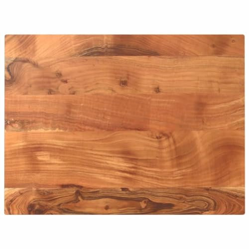 vidaXL Tischplatte, Holzplatte Rechteckig, Massivholzplatte für Bartisch Beistelltisch Esstisch, Ersatztischplatte, 80x50x2,5cm Akazienholz