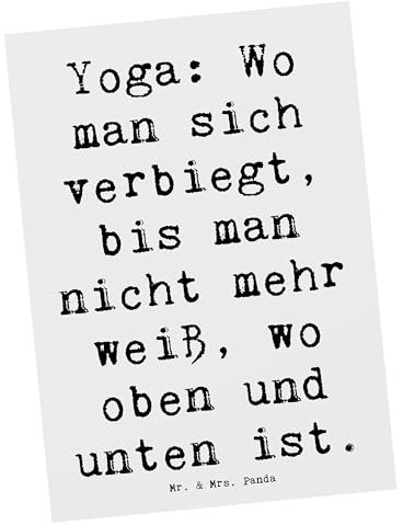 Mr. & Mrs. Panda Postkarte Spruch Yoga Balance - Geschenk, Gleichgewicht, Vinyasa, Meditation, Einladungskarten Geburtstag, Harmonie, Flexibilität,