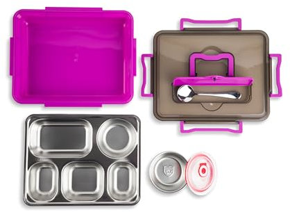 Manna 51oz Stainless Steel Divided Lunch Box - Mindful Mauve