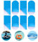 SHPUJUN 40 StüCk Poolflicken Selbstklebend Unterwasser,PVC Pool Flicken,Pool Reparaturset,für Reparatur Leck Wasserbett, Aufblasbaren Sofas/Pools,Klebeband Selbstklebende (20 Kreise+20 Quadrate)
