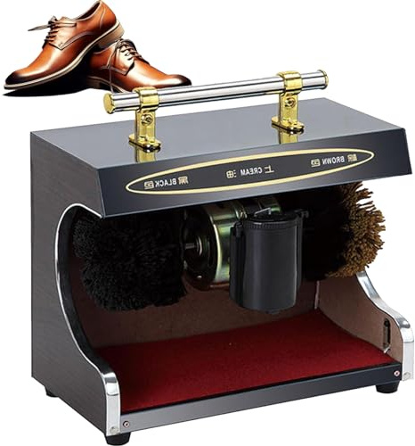 JJENXYYDS Pulidor de Zapatos Comercial, máquina de inducción automática, pulidor de Zapatos eléctrico público de Titanio, fácil de Limpiar, silencioso y Conveniente,B