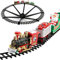 Weihnachtsbaum, Verbessertes Großes Ferngesteuertes Elektrisches Zugspielzeug für und Mädchen, Rauch, Lichtgeräusche, Eisenbahnbausätze (43 * 36.5 * 8CM)