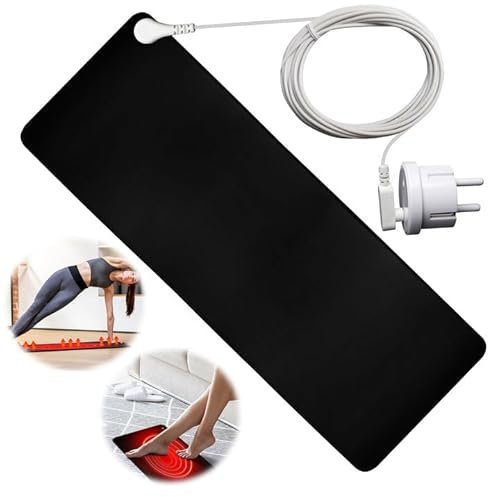 BORDEAG Tapis de Mise à la Terre Kit pour Sous Le Bureau, Table, Canapé - Tapis de Souris pour Yoga (25×68 Cm)