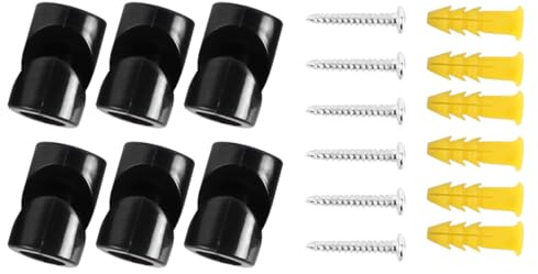 Tiardey 6pcs Diffuser Chandelier Cable Hook Ceiling Hook Wall Mount V-Hook Chandelier Wire Clip For Cable Suspension Chandelier Fixtures (Black)