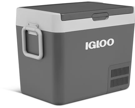 IGLOO ICF 40 Kompressor-Kühlbox 39 Liter, 12/24 V und 230 V, Mini-Kühlschrank -18 °C bis 20 °C für Auto, LKW, Boot, Wohnmobil und Steckdose