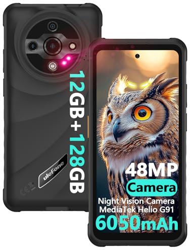 Ulefone Armor X31 Móvil Resistente Android 14 12GB+128GB/TF-2TB 6050 mAh IP68K Smartphone Irrompible Cámara AI 48MP+20MP Visión Nocturna 6.56 HD + 90Hz Todoterreno 4G Dual SIM/Face ID/GPS/NFC Negro