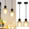 ZMH 2er LED Pendelleuchte Esstisch Hängelampe - Vintage Esstischlampe Hängend E27 Hängeleuchte 1 Flammig Esszimmerlampe Retro Industrial Pendellampe für Küche Wohnzimmer, 2 x G80 Glühbirne inkl.
