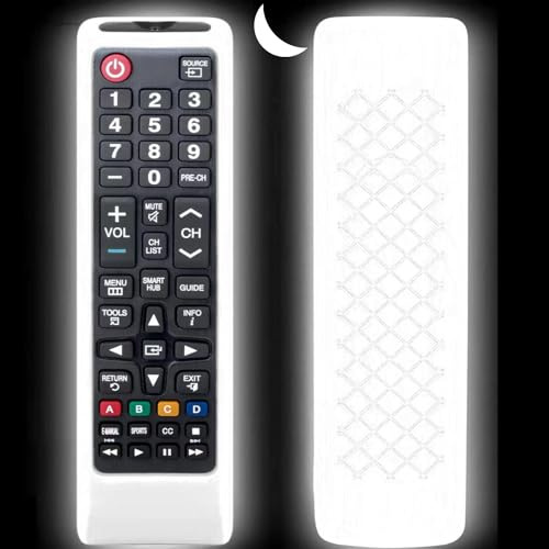 Glowing Remote Cover Replacement for Samsung TV Remote, Universal Silicone Sleeve Skin with Lanyard, Glow in the Dark