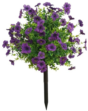 Alberi artificiali in legno di bosso topiaria con fiori per piante da esterno con terra arbusti verdi finti piante finte per porta d'ingresso, giardino, cortile, portico, patio, fiori di gelsomino